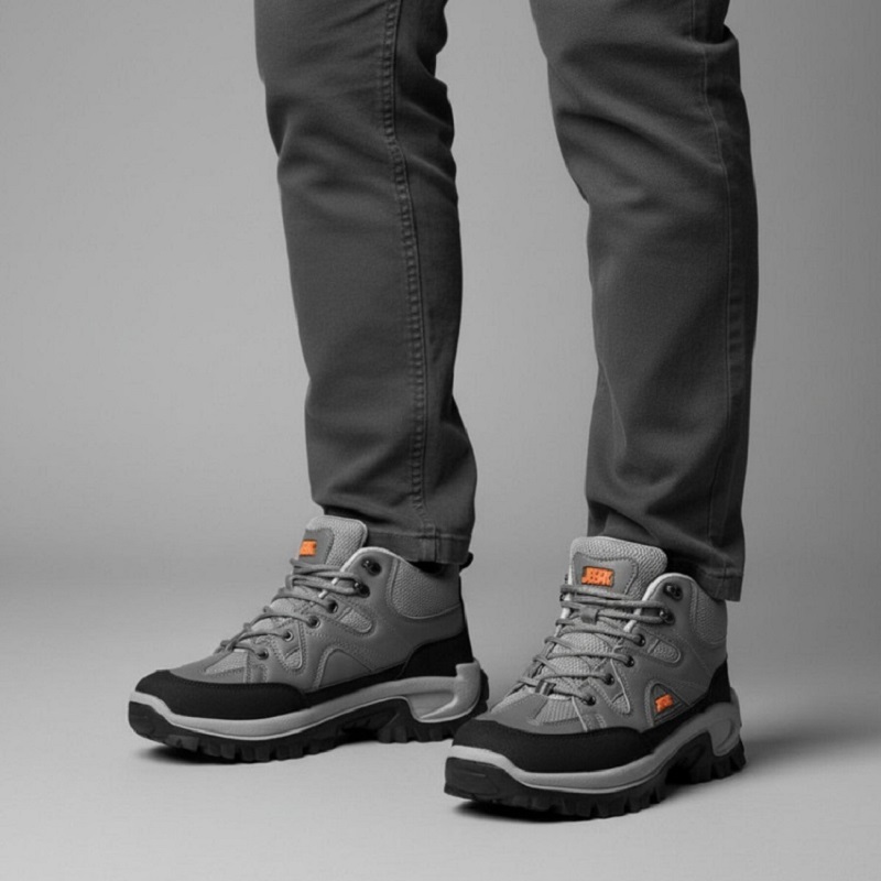 کفش ساقدار مردانه طوسی مدل JAX